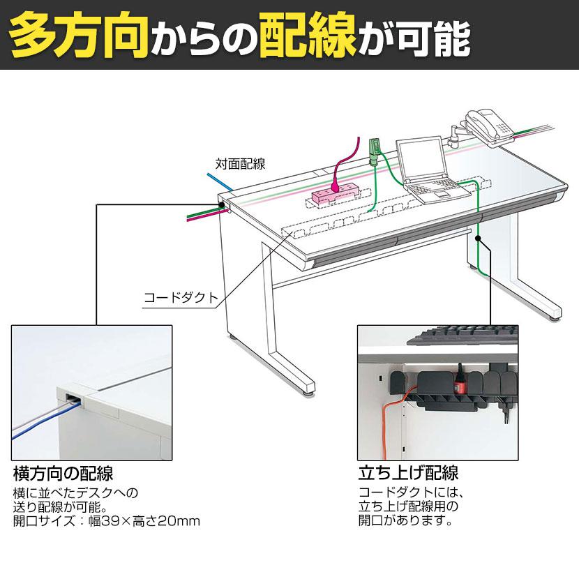 コクヨ iSデスク 片袖デスク スチールデスク A4タイプ 本体ホワイト 幅1500×奥行700×高さ720mm SD-ISN157LCASの画像