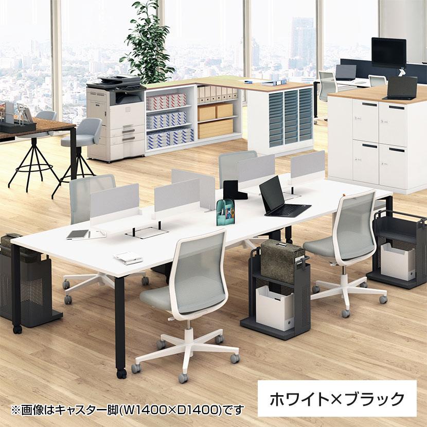 コクヨ WORKFIT ワークフィット スタンダードテーブル フリーアドレスデスク 会議テーブル 両面タイプ アジャスター脚 幅1200×奥行1200×高さ720mm SD-WFA1212_3