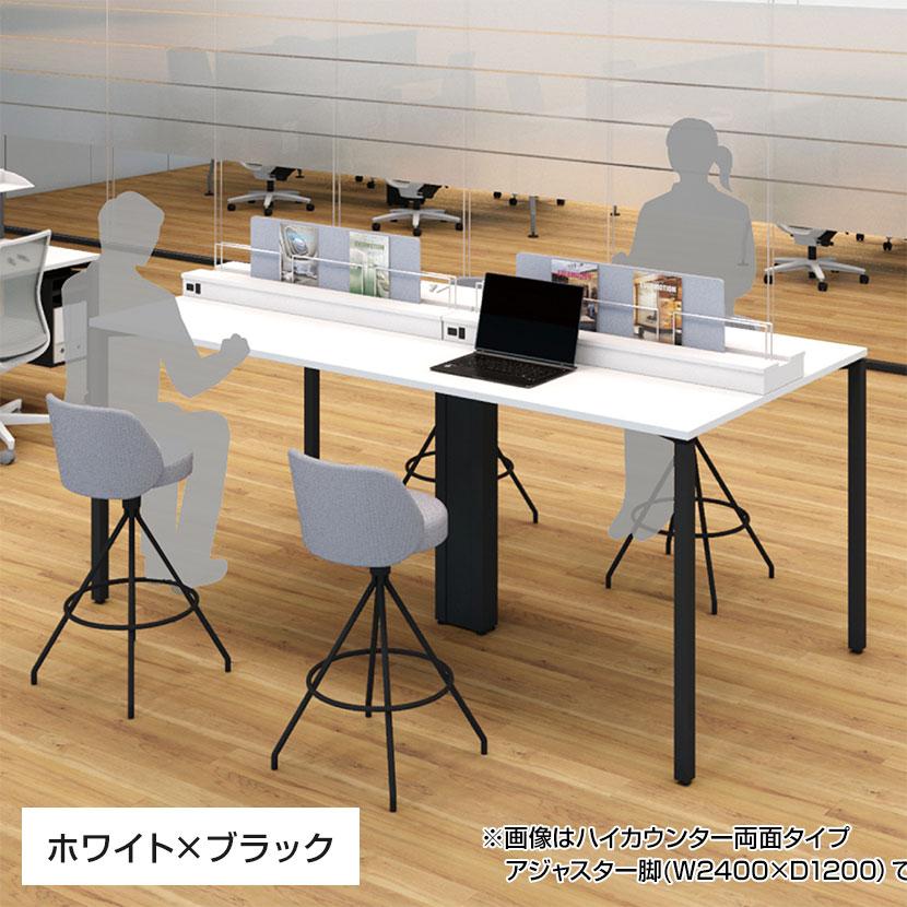 コクヨ WORKFIT ワークフィット スタンダードテーブル フリーアドレスデスク 会議テーブル 両面タイプ アジャスター脚 幅1200×奥行1200×高さ720mm SD-WFA1212_6