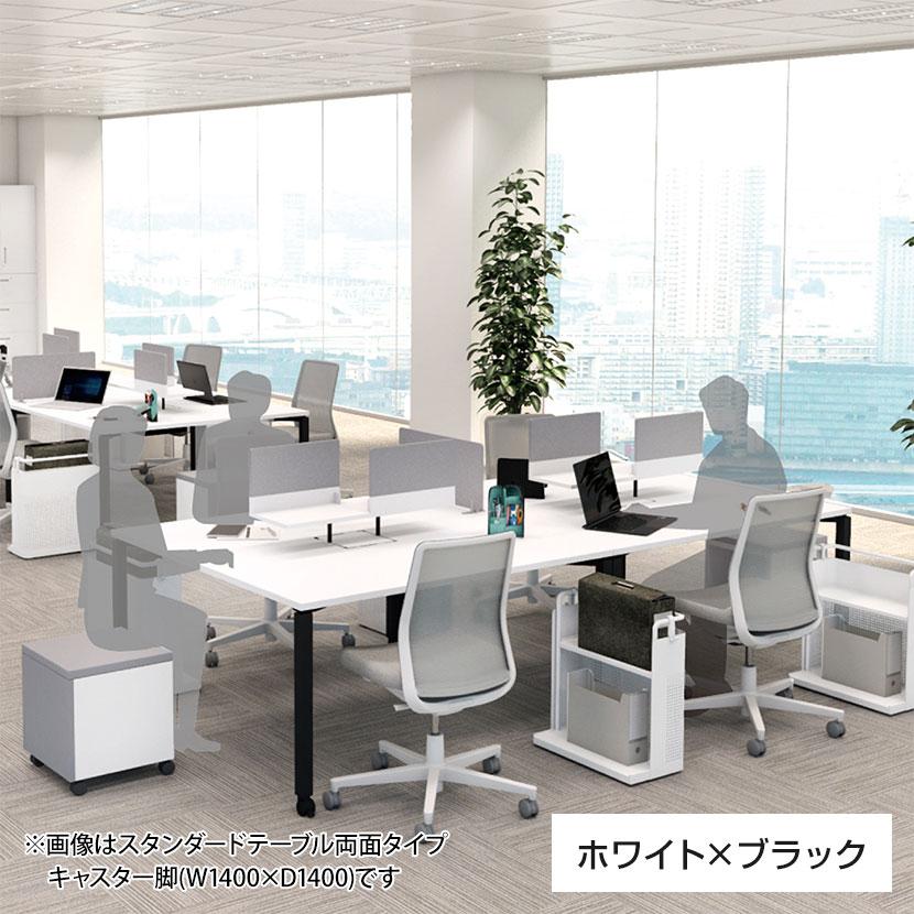 コクヨ WORKFIT ワークフィット 会議テーブル ミーティングテーブル 角形 配線ボックス付き アジャスター脚 幅1800×奥行900×高さ720mm SD-WFTBA189の画像