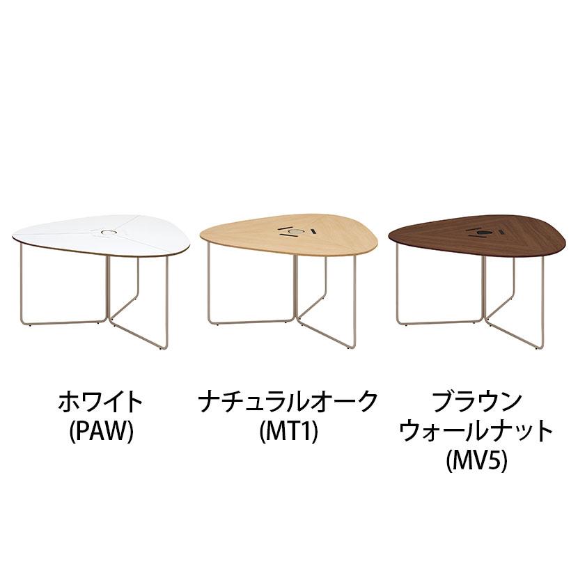 コクヨ フランカ 三角形テーブル ミーティングテーブル 電源付き コの字脚 幅1770×奥行1700×高さ900mm 脚ソフトベージュ TFK-UT1817YM-1K_5