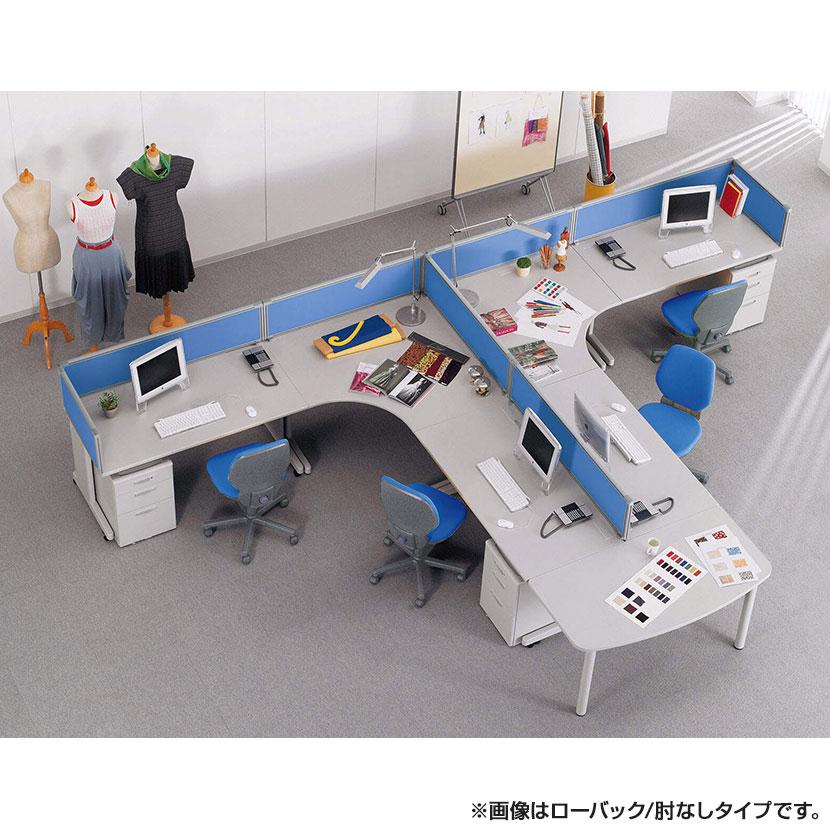 オフィスチェア デスクチェア ワークチェアー アエバ AEBA21 1st 布張り ローバック サークル肘 エコ設計 背座交換可能 背高調節 LI-No2111F_2