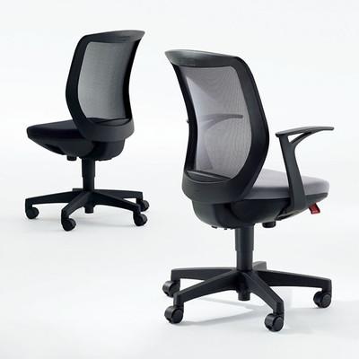 ライオン事務器 日本製 オフィスチェア Aminoアミノ No.2215F ブラック 