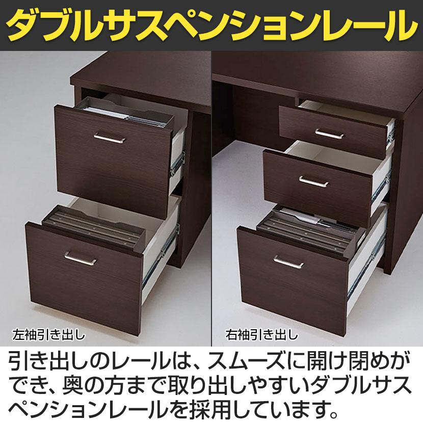 ライオン事務器 日本製 プレジデント用デスク(両袖デスク)PMシリーズ 
