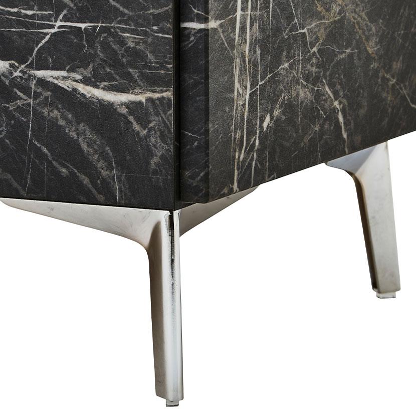 リビングテーブル センターテーブル ローテーブル 収納付 大理石調 モダン モノトーン 日本製 幅1050×奥行450×高さ300mm