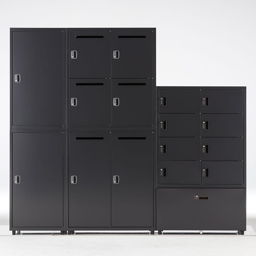 スチールパーソナルロッカー ラテラル(下置き専用)シリンダー錠 幅800×奥行423×高さ420mm オフィスロッカー オフィス 収納 事務所_4