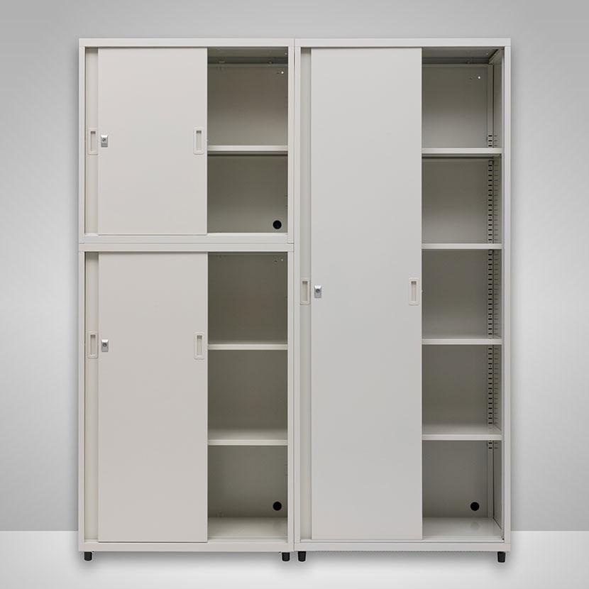 スチールユニットキャビネット A4 3段 引違い 下置き用 幅800×奥行400