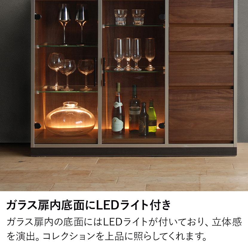 モリタインテリア ロータイプ コレクションケース サイドボード ガラス LED 照明付き 収納 フィギュアケース コレクションボード 幅1202×奥行401×高さ935mm |  | 08