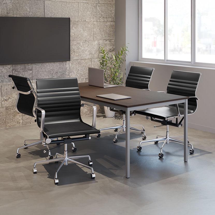 オフィスコム 法人様限定 ミーティングテーブルセット 4人用 フリー