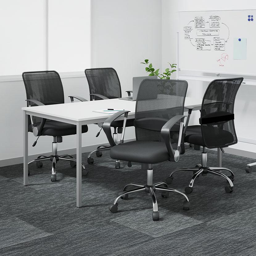 オフィスコム株式会社 会議テーブル ブラックフレーム オフィスチェア4