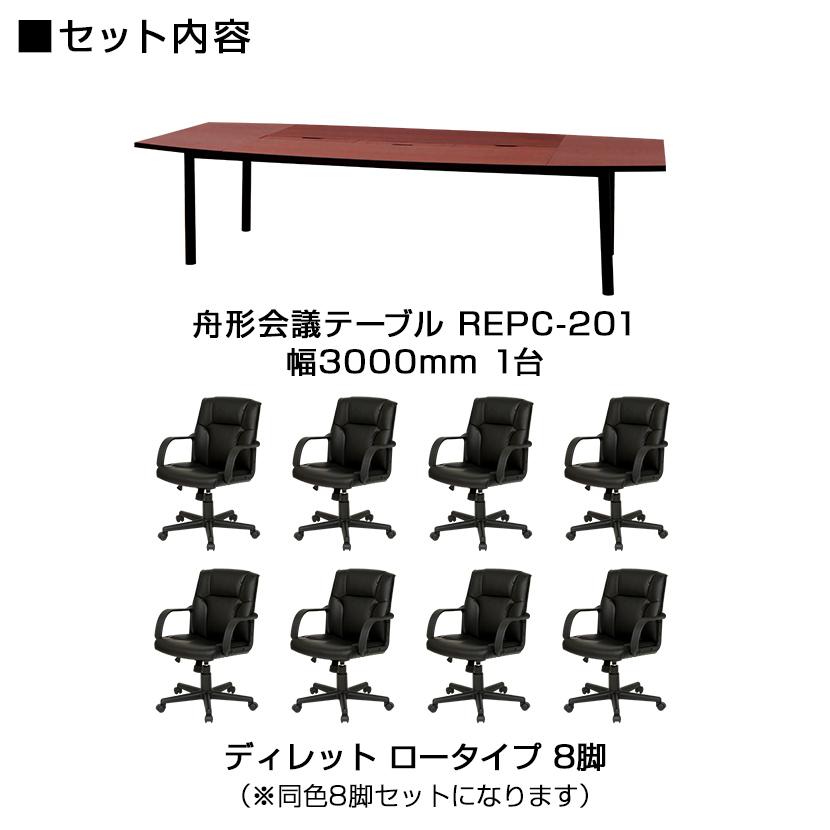 オフィスコム 法人様限定 会議テーブルセット 8人用 テーブル チェア
