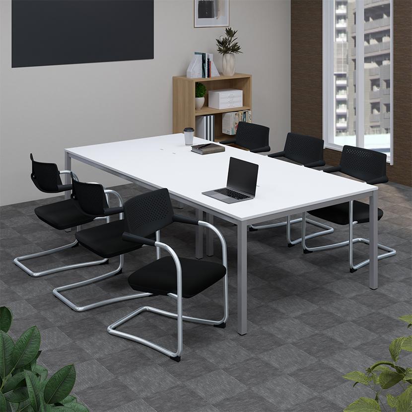法人様限定 ミーティングテーブルセット 6人用 フリーアドレスデスク 会議用テーブル 2400×1200+カンチレバーチェア ZARMAS2 6脚セット 法人様限定 ミーティングテーブルセット 6人用 フリーアドレスデスク 会議用テーブル 2400×1200+カンチレバーチェア ZARMAS2 6脚セット