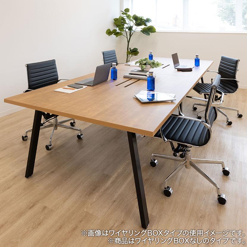 大型テーブル 会議テーブル ワイヤリングBOXなしタイプ・ABS樹脂エッジ 幅3200×奥行1200×高さ720mm BSK-3212J 国産の画像