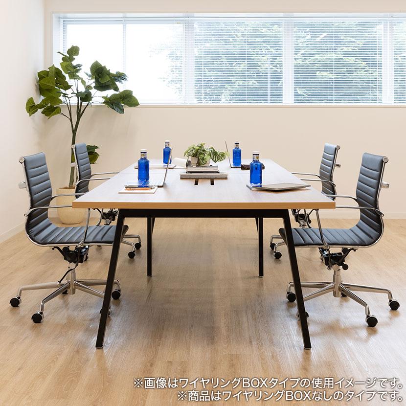 大型テーブル 会議テーブル ワイヤリングBOXなしタイプ・ABS樹脂エッジ 幅3200×奥行1200×高さ720mm BSK-3212J 国産の画像