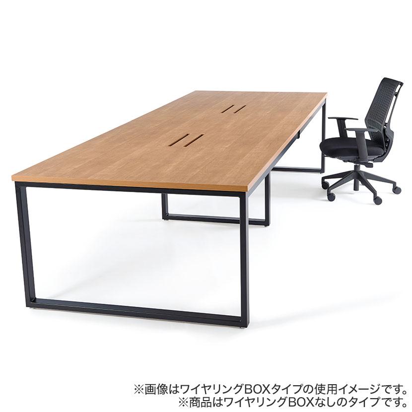 フリーアドレスデスク 4人用 6人用 会議用テーブル ミーティングテーブル ワイヤリングBOXなし ミーティング 会議 幅3600×奥行1200×高さ720mm BX-3612 国産の画像