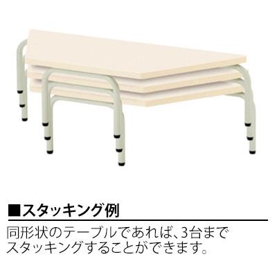 児童 塾 学校向け キャスター付きテーブル 積み重ね可能 長方形 幅1200×奥行600×高さ700mm 国産の画像