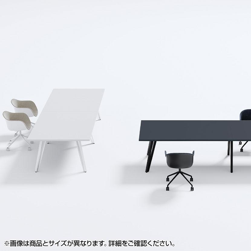大型テーブル 会議テーブル ワイヤリングボックスなし 抗菌天板 国産 幅2800×奥行1200×高さ720mm VTW-2812の画像