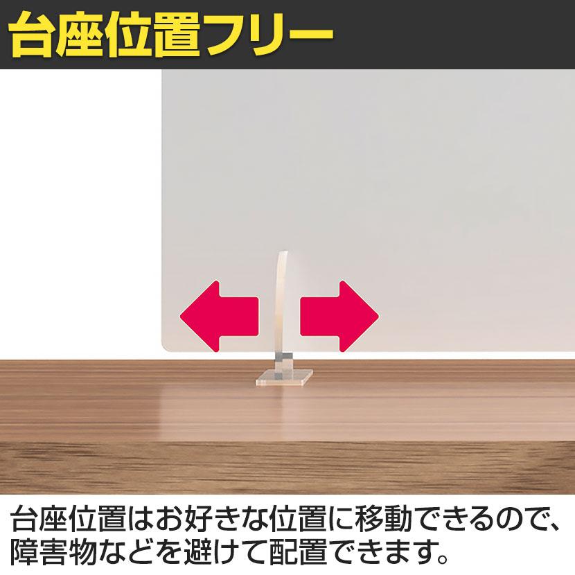 飛沫防止パネル 半透明タイプ プライバシー保護 デスクパーテーション PS製 3mm厚 縦横両用 置き型 スニーズガード 衝立 卓上 40枚セット 幅450×高さ600mm_4