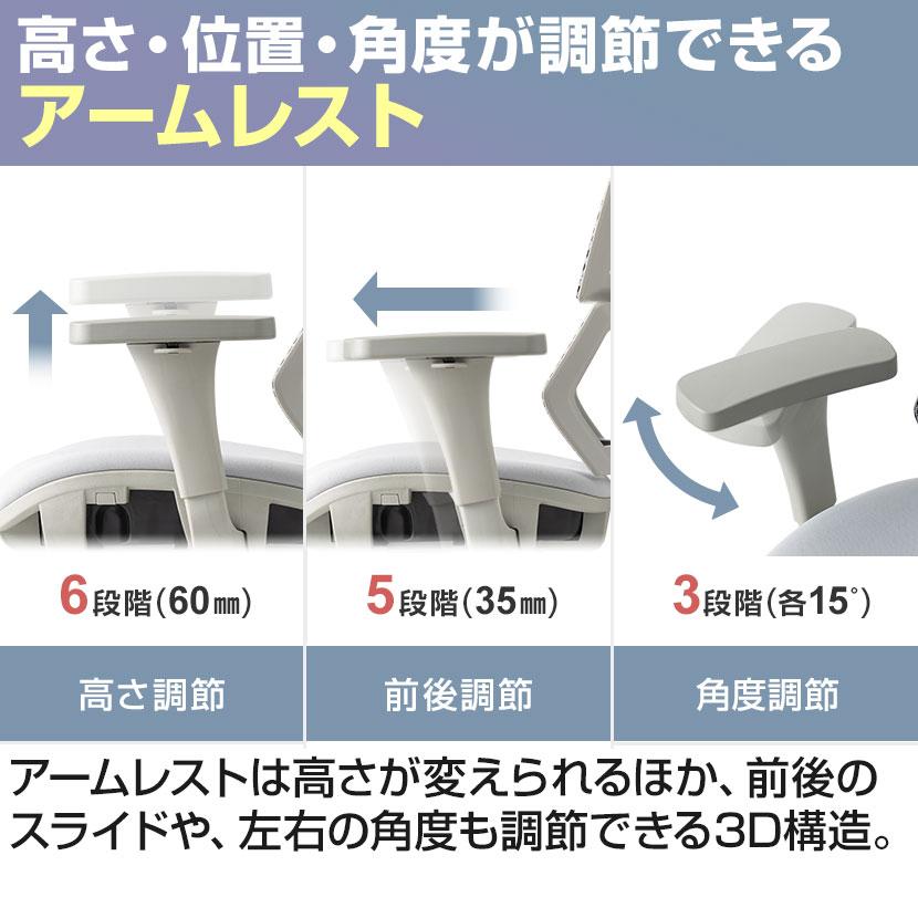 レビュー特典あり 小柄・低身長向けエルゴノミクスチェア RESTIVA-02 オフィスチェア 低座面 コンパクト ランバーサポート ヘッドレスト リクライニング | オフィスコム | 13