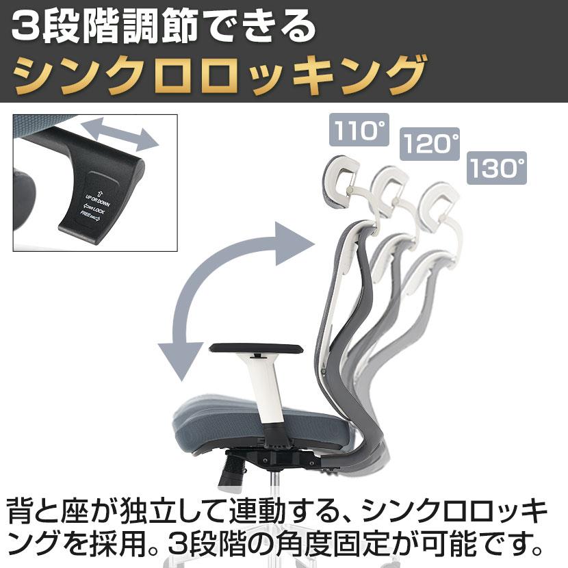 オフィスコム レビュー特典あり オフィスチェア 白 YS-1 肘付き 可動肘 