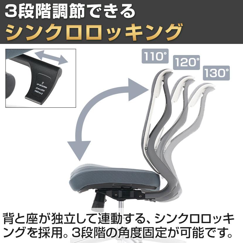 オフィスコム レビュー特典あり オフィスチェア 白 YS-1 肘なし