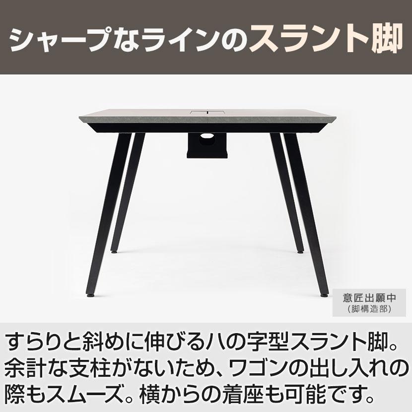 法人様限定ミーティングテーブル EXELEGA 会議用テーブル 幅1000×奥行1000×高さ720mm 配線ホール 配線ボックス付き フリーアドレスデスクの画像