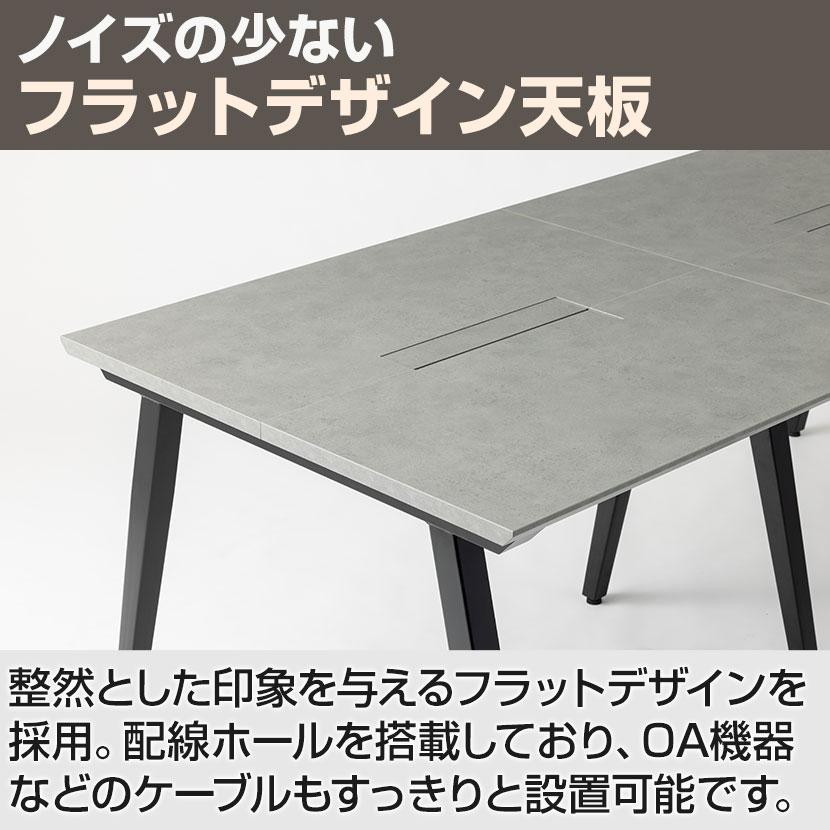 法人様限定ミーティングテーブル EXELEGA 会議用テーブル 幅1000×奥行1000×高さ720mm 配線ホール 配線ボックス付き フリーアドレスデスクの画像