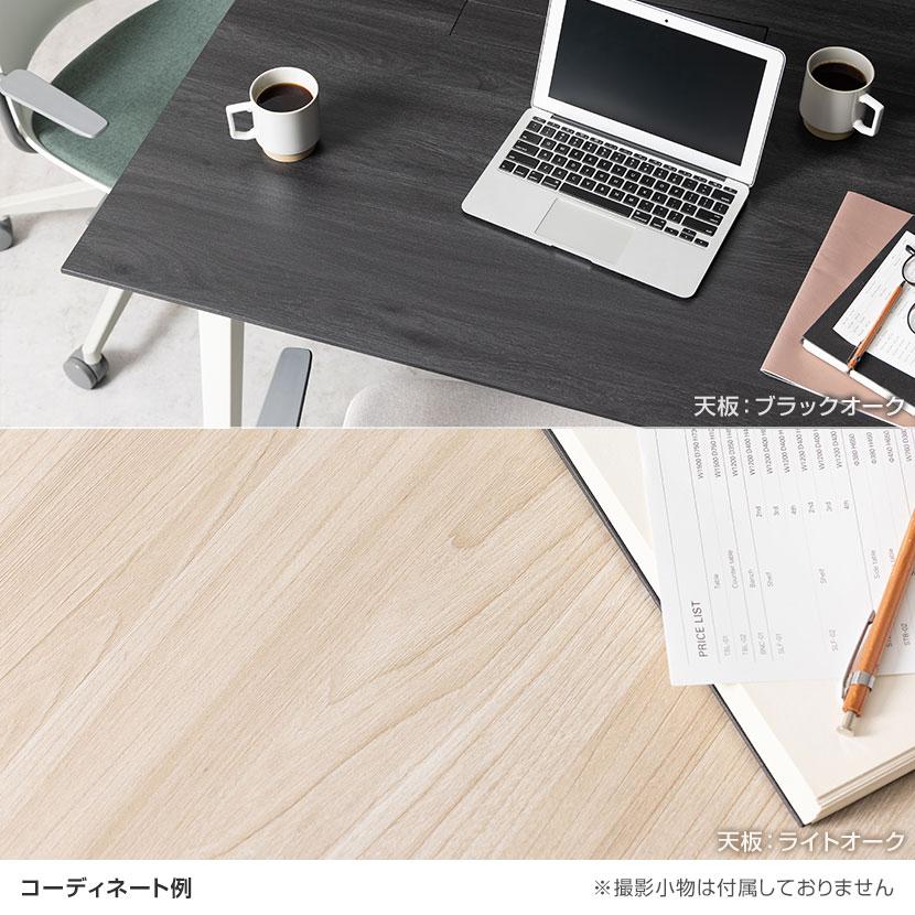 法人様限定ミーティングテーブル EXELEGA 会議用テーブル 幅1000×奥行1000×高さ720mm 配線ホール 配線ボックス付き フリーアドレスデスクの画像