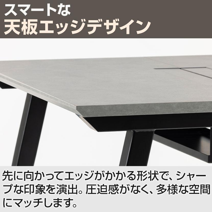法人様限定ミーティングテーブル EXELEGA 会議用テーブル 幅1000×奥行1000×高さ720mm 配線ホール 配線ボックス付き フリーアドレスデスクの画像