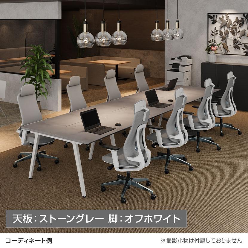 5月19日入荷予定 法人様限定 追加/増設用 フリーアドレスデスク EXELEGA 会議用テーブル 幅1000×奥行1200×高さ720mm 配線ボックス付き ミーティングテーブル_9