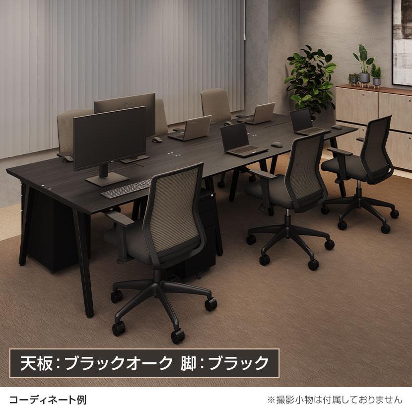 5月19日入荷予定 法人様限定 追加/増設用 フリーアドレスデスク EXELEGA 会議用テーブル 幅1000×奥行1200×高さ720mm 配線ボックス付き ミーティングテーブル_10