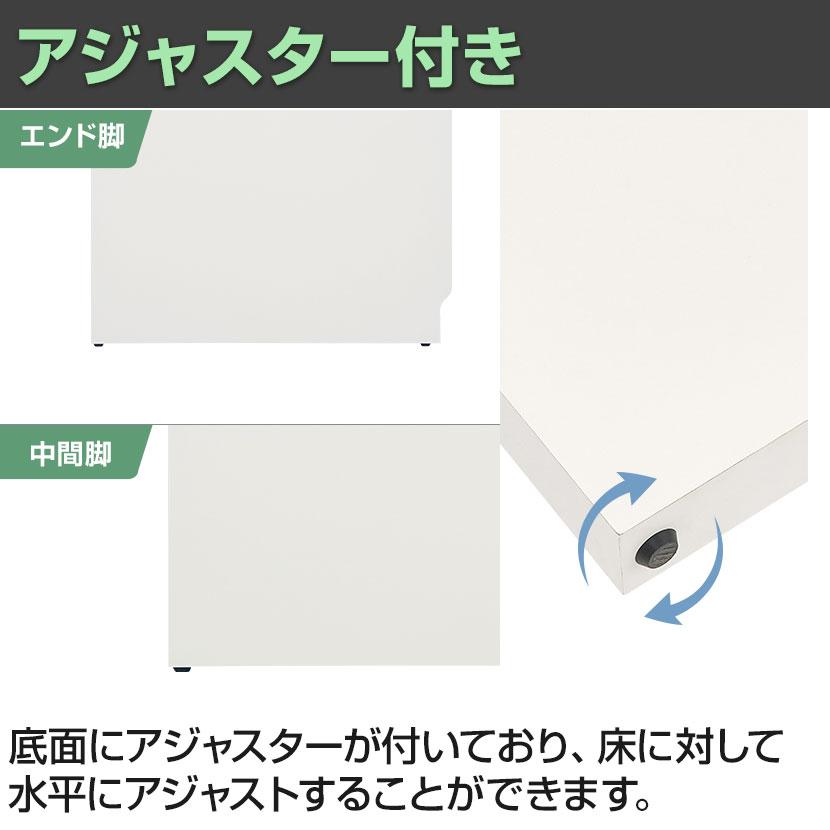 法人様限定 NFシリーズ フリーアドレスデスク 片面タイプ 2人用 幅2400×奥行750×高さ720mm 配線ボックス付き オフィスデスク 会議用テーブルの画像