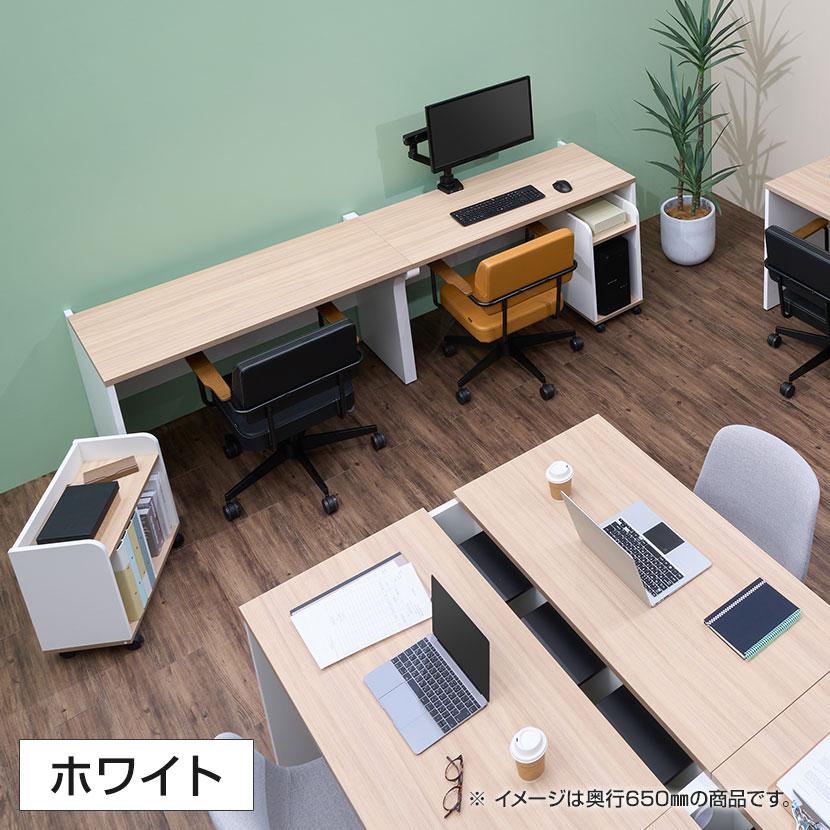 法人様限定 NFシリーズ フリーアドレスデスク 片面タイプ 2人用 幅2400×奥行750×高さ720mm 配線ボックス付き オフィスデスク 会議用テーブルの画像