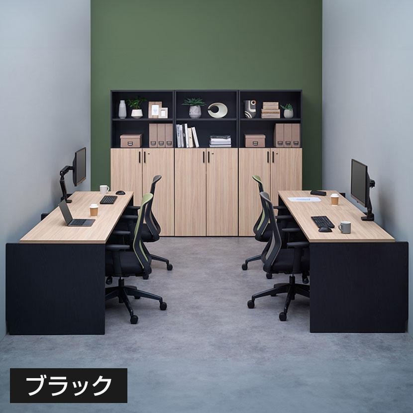 法人様限定 NFシリーズ フリーアドレスデスク 片面タイプ 2人用 幅2400×奥行750×高さ720mm 配線ボックス付き オフィスデスク 会議用テーブルの画像