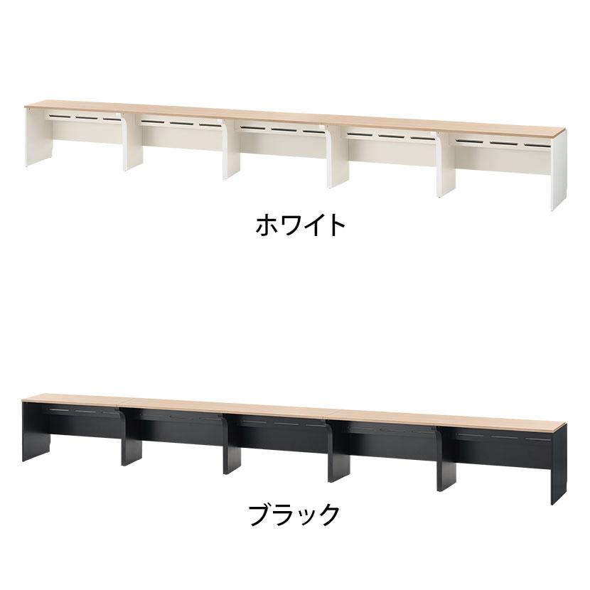 法人様限定 NFシリーズ フリーアドレスデスク 片面タイプ 5人用 幅6000×奥行650×高さ720mm 配線ボックス付き オフィスデスク 会議用テーブルの画像