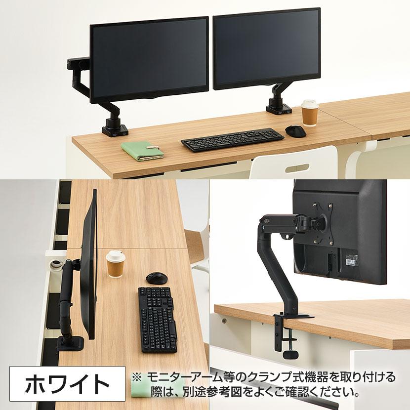 法人様限定 NFシリーズ フリーアドレスデスク 片面タイプ 5人用 幅6000×奥行650×高さ720mm 配線ボックス付き オフィスデスク 会議用テーブルの画像
