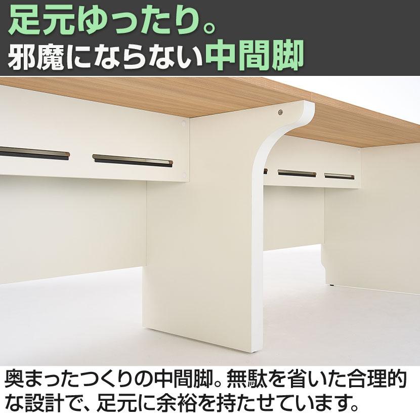 法人様限定 NFシリーズ フリーアドレスデスク 片面タイプ 5人用 幅6000×奥行650×高さ720mm 配線ボックス付き オフィスデスク 会議用テーブルの画像