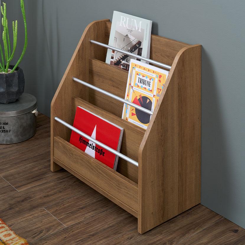 オフィスコム 法人様限定 レモダ 木製マガジンラック マガジンスタンド