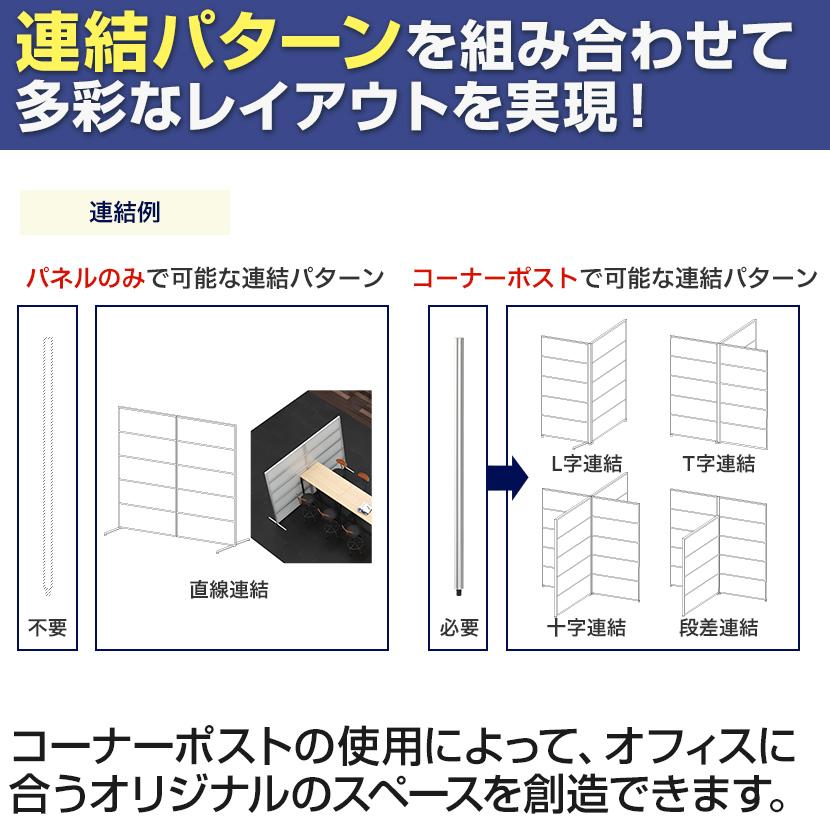 法人様限定 PSパーテーション 半透明タイプ 5段ブロック 連結可 幅900×高さ1869mm 衝立 間仕切り パーティション 個室 オフィスの画像
