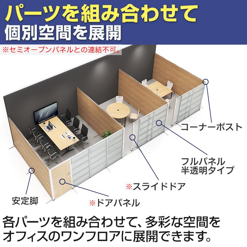オフィスコム 法人様限定 PSパーテーション セミオープンパネル 5段