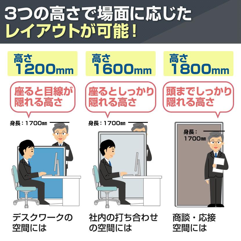 法人様限定 パーテーション おしゃれ パーティション 間仕切り 衝立 仕切り ローパーテーション オフィスパーテーション 木製パネル 幅1200×高さ1200mm｜officecom｜17