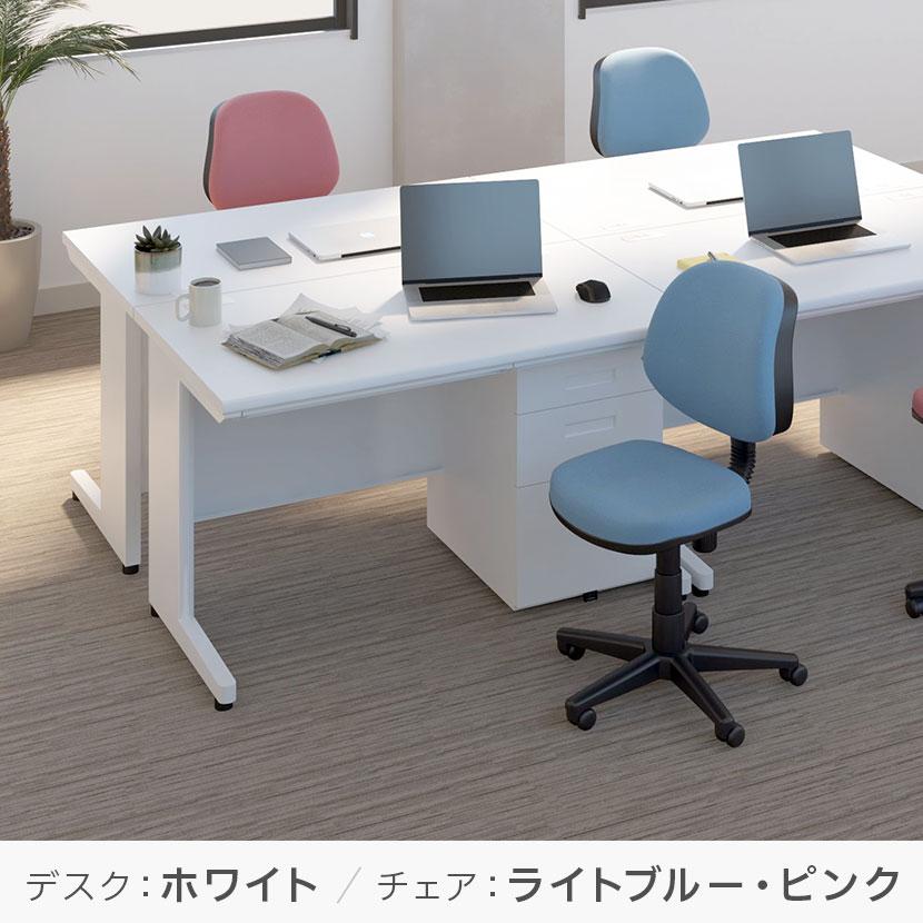 法人様限定 デスクチェアセット スチールデスク 平机 1200×700+オフィスワゴン+チェア RD-1の画像