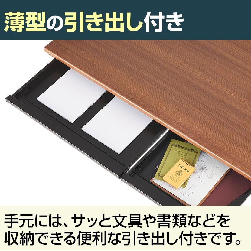 法人様限定 オフィスデスク スチールデスク 片袖机 幅1200×奥行700mm デスク 机 事務机 パソコンデスク PCデスク ワークデスク 事務デスク ブラック 黒_17