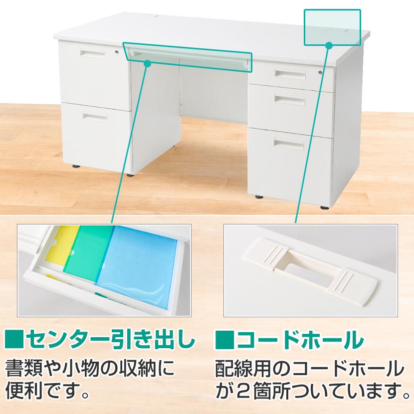 法人様限定 オフィスデスク スチールデスク 両袖机 幅1600×奥行700mm デスク 机 事務机 パソコンデスク PCデスク ワークデスク 役員デスク 社長デスク | オフィスコム | 16