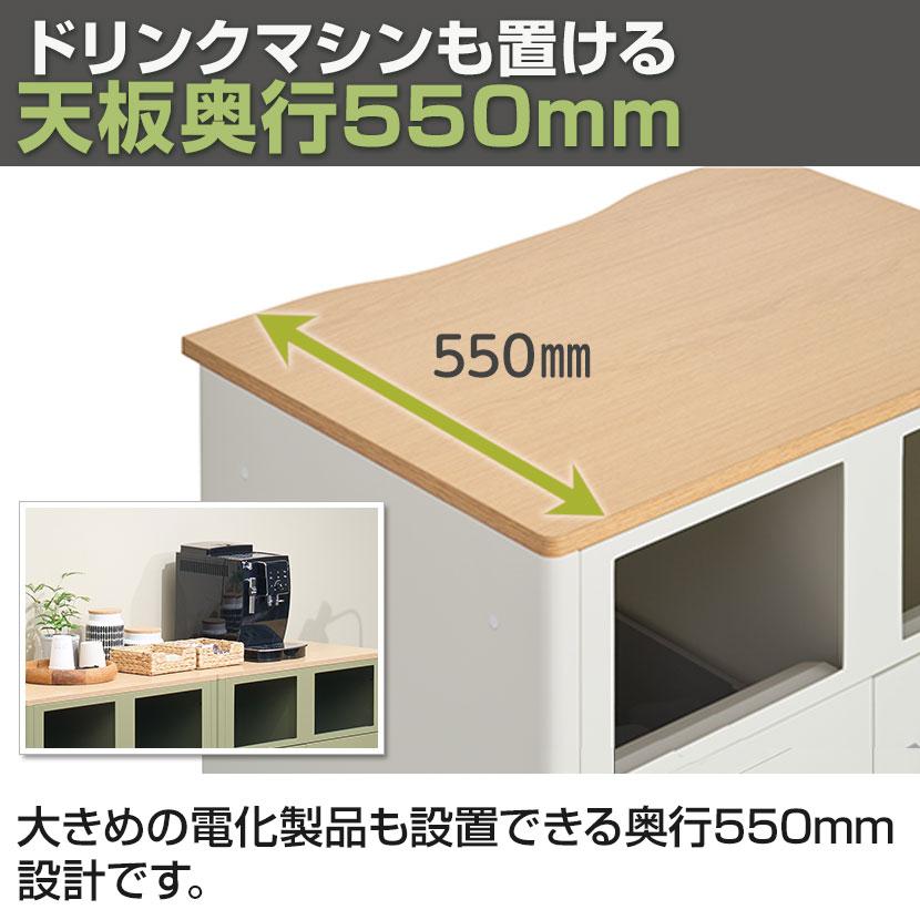 オフィスコム 法人様限定 ゴミ箱収納カウンター ゴミ箱2個付き 70L 幅