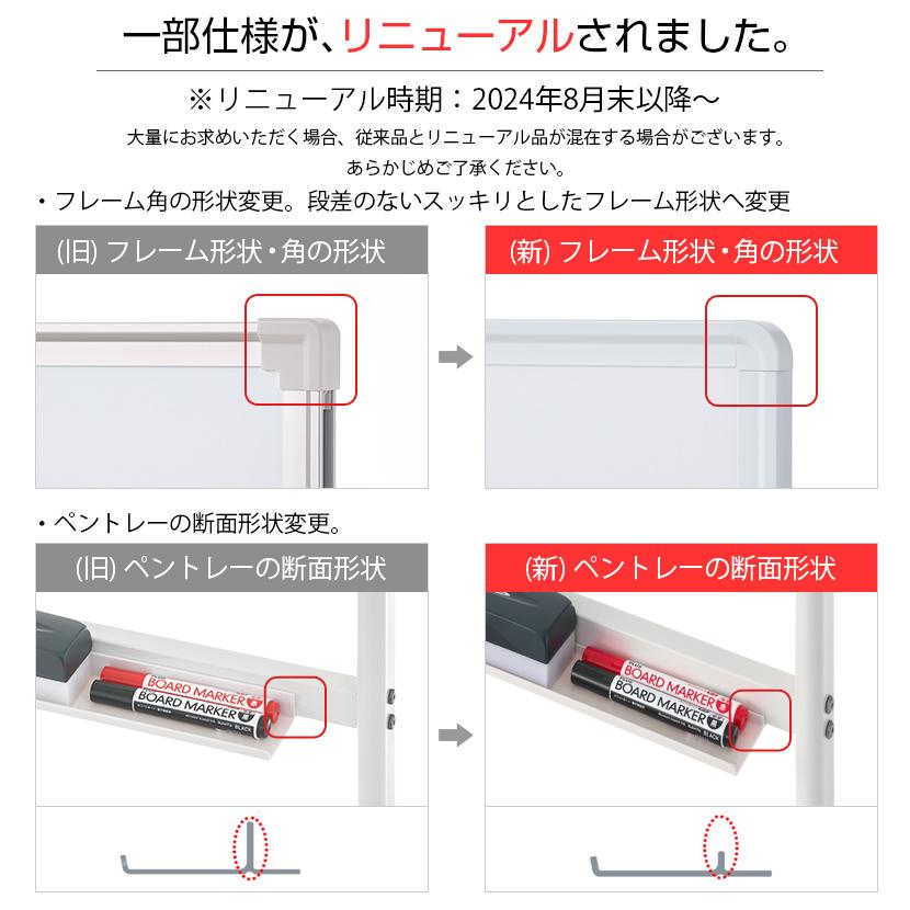 法人様限定 ホワイトボード 脚付き 投影タイプ 両面(投影対応/無地) 1200×900mm_8