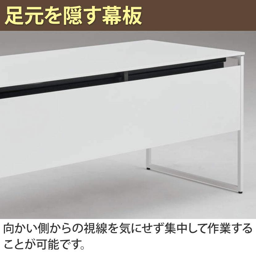 オカムラ ソリスト Soliste ハイタイプ 台形天板 右タイプ フレーム脚ブラック メラミン天板 幅1400×奥行700×高さ1000mm 3K21ED_16