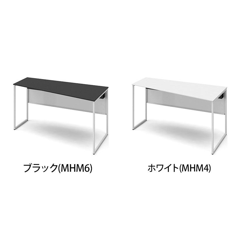 オカムラ ソリスト Soliste スタンダードタイプ 台形天板 右タイプ フレーム脚ネオホワイト 塗装天板 幅1400×奥行700×高さ720mm 3K2AEDの画像