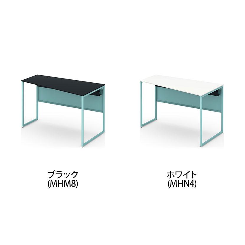 オカムラ ソリスト Soliste スタンダードタイプ 台形天板 右タイプ フレーム脚セージ 塗装天板 幅1200×奥行700×高さ720mm 3K2AEEの画像