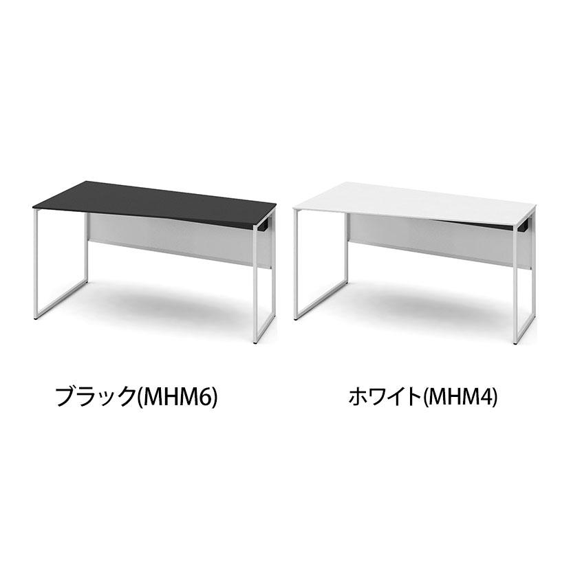 オカムラ ソリスト Soliste スタンダードタイプ 台形天板 左タイプ フレーム脚ネオホワイト 塗装天板 幅1400×奥行700×高さ720mm 3K2AHDの画像
